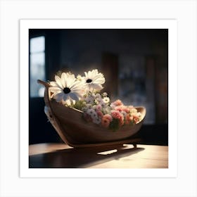 Flowers In A Boat 1 Art Print