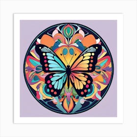 Butterfly Mandala Art Print