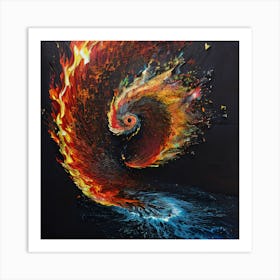 Fire And Water 1 Art Print