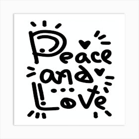 Peace And Love Art Print