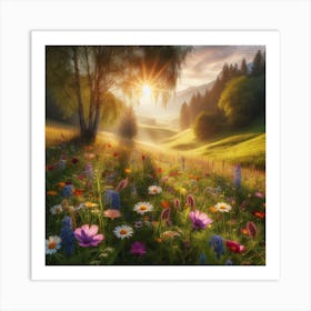 Wildflowers In The Meadow 3 Art Print