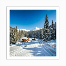 Firefly Charming Mini Ski Resort With Snowy Adventure 74206 (2) Art Print