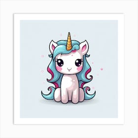 Cute Unicorn 790 Art Print