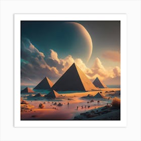 Pyramids Of Giza Art Print