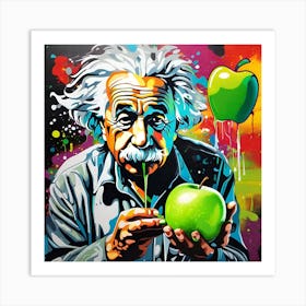 Albert Einstein 5 Art Print