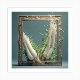 Radishes In A Frame Art Print