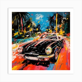 Car On The Road Art Print