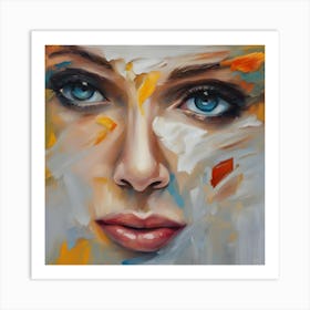 Abstract Of A Woman'S Face Art Print