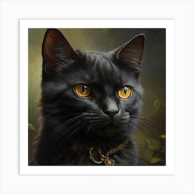 Black Cat Art Print