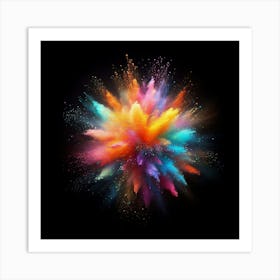 Colorful Powder Explosion 18 Art Print