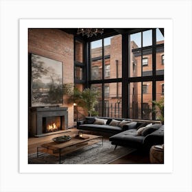 Loft Living Room Art Print