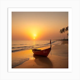 Sunset On The Beach Art Print