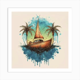 Low and Slow Beach Adventure Art Print