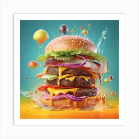 Burger Splash Art Print