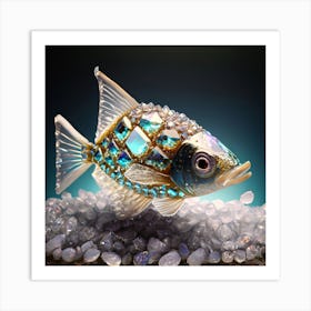 Swarovski Crystal Fish Art Print