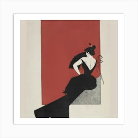 Woman In Black 1 Art Print