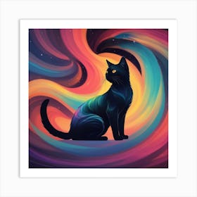 Black Cat Art Print