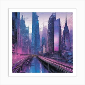 Futuristic Cityscape 140 Art Print