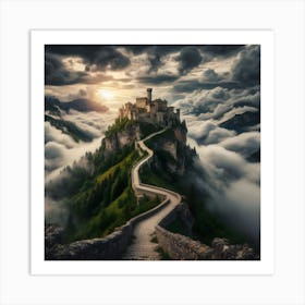 Castle In The Clouds Art Print