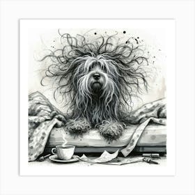 Dog With Hair 1 Art Print