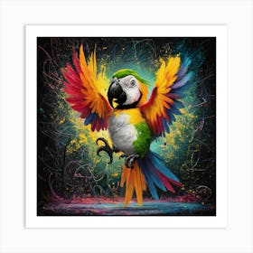 Colorful Parrot Art Print