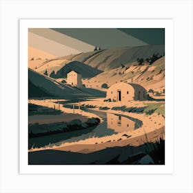 Scottish Village Art Print