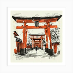 Fukui Tori Gate Art Print