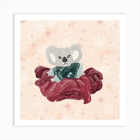 Christmas Koala with an ugly sweater Art Print