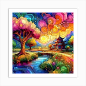 Sunset Painting 3 Art Print