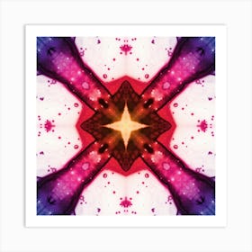 Pink Watercolor Flower Pattern From Bubbles 9 Art Print