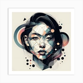 Abstract Portrait Of A Woman 5 Art Print
