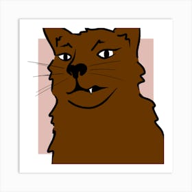 Brown Kitty Cat Art Print