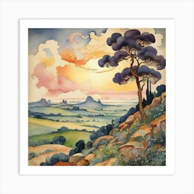 Landscapes 1905 Henri Edmond Cross Cartoon Art Print 0 Art Print