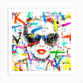 Ready To Kick Azz - Graffiti Girl Art Print