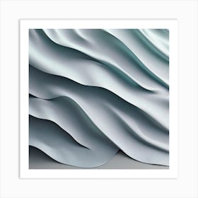 Abstract Wavy Fabric Art Print