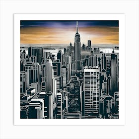 New York City Skyline 61 Art Print