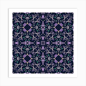 Traditional ornament. Folk motif. Textile rapport. Art Print