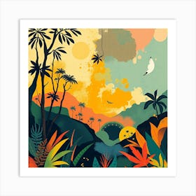 Tropical Landscape 2 Art Print