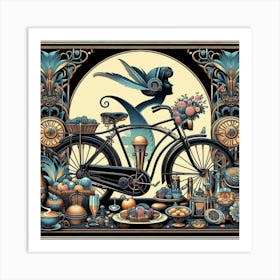 Gilded Bicycle Art Print