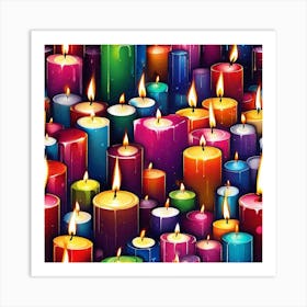 Many Candles 2 Art Print