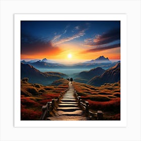 Path To The Sunset Art Print