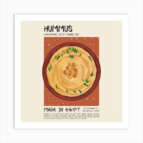 Hummus Square Art Print