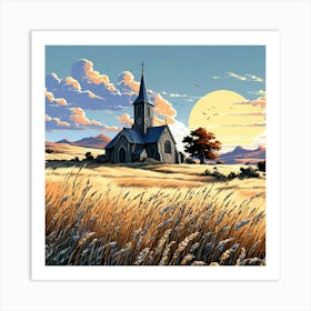 Church In The Field Art Print