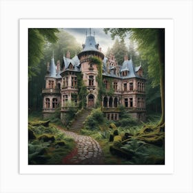 Castle In The Woods Art Print