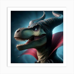 T-Rex Maleficent Art Print