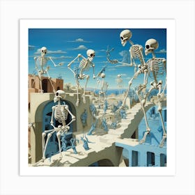 Skeletons 2 Art Print