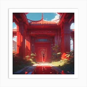 Red Door Art Print