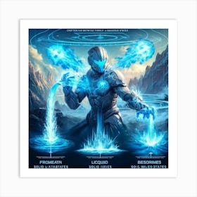 Cascade Guardian Water Shifting Sci Fi Art Print