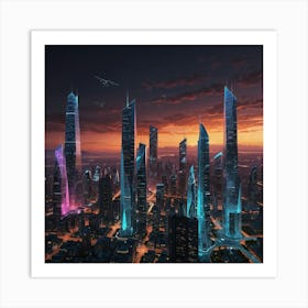 Futuristic Cityscape 7 Art Print