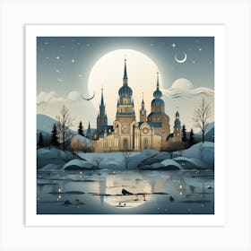 Russian Winter Landscape Art Print